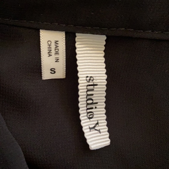 Studio Y Sheer Long Sleeve with Silver Beading Size S - Picture 3 of 4